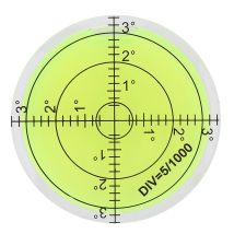 60mm Plastic Round Level Bubble with Scale ABS Diameter Measuring Tool for Camera Platform Balance Horizontal Calibration
