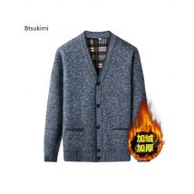 New 2025 Men's Autumn Winter Knitted Cardigan Thick V Neck Knitted Sweater Coats Causal Warm Jackets Men Fashion Mens Clothing