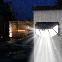 Lampada con sensore per illuminazione notturna da esterno - Giardino, Cortile, Decorazione del portico, Lampada da parete a LED solare impermeabile con 180 °   illuminazione