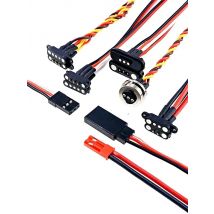 1/3 Pairs Magnetic Servo Extension Lead Cable Snap-On PogoPin Male Female Connector 2A 2 3 Pole JR JST For RC Model 60 cores