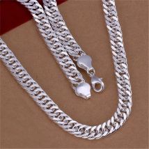 Feine 925 Sterling Silber 10 MM Kette Halskette Für Mann Frauen Solide Hochzeit Edle Mode Schmuck Charms Geschenke