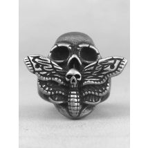 Retro Black Butterfly Skull Stainless Steel Mens Rings Punk Hyperbole for Male Boyfriend Biker Jewelry Creativity Gift Wholesale