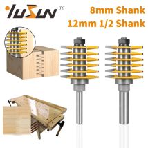 YUSUN Fresa per la lavorazione del legno con punta per fresa per dito regolabile a 2 denti per fresa per legno