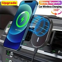 Magnetisches kabelloses Auto-Ladegerät Macsafe für iPhone 12, 13, 14, 15 Pro Max, Lüftungsschlitze, Autotelefonhalter, Ständer, schnelle Auto-Ladestation
