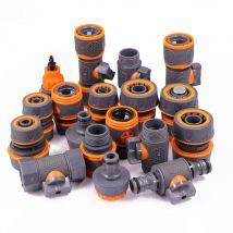 Connettore rapido per tubo da giardino 1/2 3/4 pollici Accoppiatore per tubo Connettore acqua di arresto per autolavaggio Giunti di riparazione per tubi di irrigazione da 20/16 mm