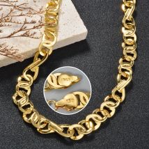 1PC Männer Frauen Mode Kette Halskette 1.1cm Breite Gebratener Teig Twists Zarte Kupfer Halskette Schmuck Geschenk Hip Hop Punk Geschenk