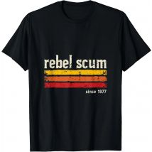 Rebel Scum Since 1977 Classic Retro T-Shirt Custom Printed Graphic T Shirts Streetwear Clothing  Camiseta Hombre
