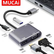 USB C zu HDMI-kompatibel VGA Typ C USB 3,0 HUB Adapter Für MacBook Nintendo Samsung Huawei Xiaomi Telefon laptop Desktop