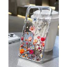Soft TPU Clear Phone Case For Samsung S25 Ultra S24 S23 S22 S21 S20 FE S10 Plus A56 5G A36 A26 A16 A55 A54 A53 Pink Flower Cover