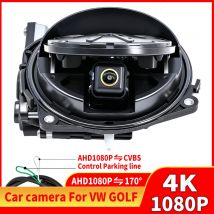 AHD 1080P CVBS- Flip Emblem Logo Reversing Parking Backup Camera CCD HD 170° Car Rear View Camera for Golf 5678 B678 MK5 MK6 MK7