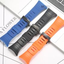 Rubber Replacemnet Strap for Suunto core Men's Sport Waterproof Watch Band  Black Watch Accessories Wristbands