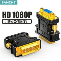 SAMZHE 24+5 DVI-I Stecker auf HDMI Buchse Adapter Videokonverter HDTV LCD Moniator Adapter DVI auf VGA PC Laptop Tablet