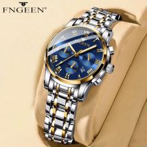 Fngeen Top Marke Quarzuhr Frauen elegante Edelstahl uhr leuchtende wasserdichte Datum Armbanduhr Damen Kleid Uhr ms4006