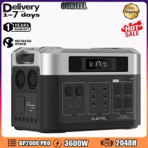 Oukitel Bp2000Pro Stazione di energia solare portatile3600W2048Wh Generatore solare Stazione di ricarica di backup di emergenza per campeggio esterno domestico