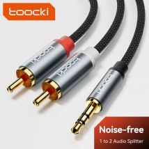 Toocki RCA cavo Audio 3.5mm maschio a 2RCA cavo altoparlante maschio Splitter AUX 2 RCA cavo Jack