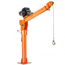 SucceBuy 2200 lbs Elektro-Hebekran 360 °   Drehbarer Klappbettvorrichtungskran mit 6000 lbs elektrischer Winde zum Heben von Gütern