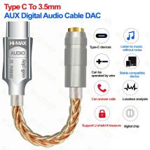 CX31993 Audio Decoder CB1200AU Chip Sound Card Digital Decoder HiFi DAC Type C to 3.5 Headphones Adapter Decode AMP For Android