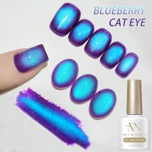 Mianel 10 ml Blueberry Crystal Cat's Eye Nagellack 2025 Neuer beliebter Cool und Blue Crystal Cat's Eye Nagellack