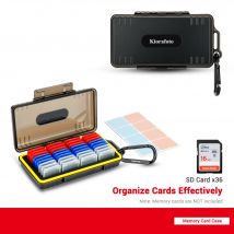 Hard SD-Karten etui mit 36er Pack individueller durchsichtiger Kunststoff-Speicher karten halter für 36 SD SDXC SDHC-Karten wasserdichte Speicher karten hülle