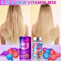 40 Stück Mix Haar-Vitamin-Kapseln, reparierend, maltes, krauses Haar, seidig, feuchtigkeitsspendendes Haaröl, glättende, nährende Haarpflege