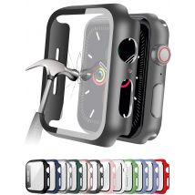 Szkło hartowane + pokrowiec na Apple Watch akcesoria 45mm 41mm 44mm 40mm 42mm ochraniacz ekranu Apple watch Case serie 9 4 5 6 SE 7 8
