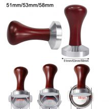51mm 53mm 58mm Espresso Tamper Coffee Barista Flat Base Coffee Tampers With Wood Handle