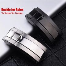 9x9mm 9x16mm Watch Band Clasp for Rolex DAYTONA SUBMARINER GMT Yacht-Master Stainless Steel Adjustable Metal Button Watch Buckle