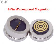 1 Paar 4-polige Stecker buchse 360 ° Blinds augung wasserdichter magnetischer Pogo-Pin-Stecker feder belastete Gleichstroms ignal übertragungs ladung