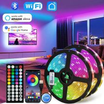 Usb 5V Ha Condotto La Luce di Striscia 5050 Rgb Ha Condotto Il Nastro Bluetooth Wifi App di Controllo Remoto Ha Condotto La Luce Della Stanza 1-30M Retroilluminazione Lampada di Illuminazione a Nastro