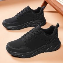 Leder Männer Freizeit schuhe Plattform weiche Turnschuhe Outdoor atmungsaktive Sportschuhe leichte Skid Laufschuhe Männer Tennis schuhe