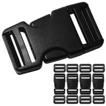 4 set di fibbie per cinghie, clip in plastica con fibbia a sgancio doppia regolabile, per zaino da esterno con tracolla in nylon per bagagli