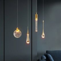 Nowoczesny żyrandol z kryształów bąbelkowych lampa wisząca wisiorek światła do jadalni sypialnia Bar Cafe wisiorek lampa Led dekoracja wnętrz