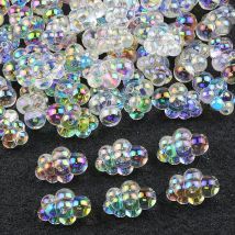 10/20 stücke 17,5x25mm transparent ab Farbe lebendige Acryl wolke lose Perlen für DIY Schmuck Herstellung Armbänder Halsketten Ohrringe