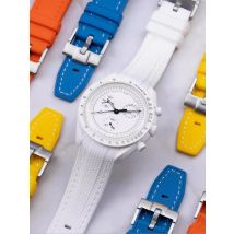 Rubber Watchband for Swatch X Omega Joint MoonSwatch Waterproof Sport 20mm Watch Strap Silicone Curved End Band for Men Women