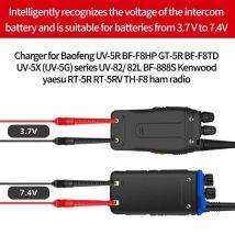 Morsetto di ricarica USB per ricetrasmettitore UV-5R UV-82 BF-888S, cavo caricabatterie, il più venduto, con indicatore luminoso