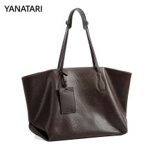 Luxury woman Shoulder bag soft leather large capacity square fashion tote bag korean Fashionable Handbag Shopping underarm bags