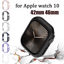 Abdeckung Für Apple Watch Fall 42mm 46mm Serie 10 Smart uhr Zubehör Screen Protector PC stoßstange Rahmen Shell iWatch Schutzhülle