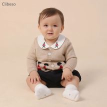 Kleinkind Baby Jungen Pullover Mantel für Neugeborene Herbst Strickjacke Frühling Kind Cartoon Stricken Outwear Kinder Baby Jungen Kleidung