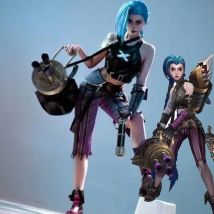 LOL Arcane Jinx Kostüme für Frauen League Of Legend Cosplay Jinx LOL Lol Anime Jinx Kostüm mit Perücke