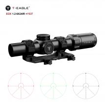 Luneta taktyczna T-EAGLE EOX 1.2-6X24IR Short LPVO do polowań, 1/4 MOA, luneta celownicza Caza z podświetlanym celownikiem do airsoftu, .223