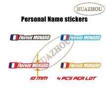 Benutzerdefinierte Flagge und Name Rahmen Aufkleber Vinyl Radfahren MTB Rennrad Fahrer ID Helm Lackschutz dekorative Aufkleber