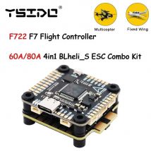 F722 F7 Flight Controller FC 3-8S Lipo 5V/10V Dual BEC w/60A/80A 4in1 BLheli_S ESC for RC FPV Freestyle Racing Drone Accessories