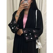 2025 Muslim Abaya Dress for Women Embroidery Cardigan Jalabiya Eid Ramadan Robe Morocco Dubai Abayas Kaftan Islam Arab Vestidos