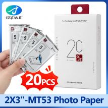 Original MT53 Self-adhesive Photo Paper 2x3 Inch Sticky-Backed Photo Paper For HPRT MT53 Pocket Color Photo Printer 20/40 Sheets