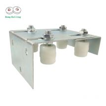 Sliding gate guide roller with bracket;4pcs nylon rollers diameter 40mm,length 40mm;door guide roller with  M14X68 screw.