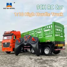 Huina 1312 1/18 9Ch Semi-Legierung 2,4G Rc High Hurdle Truck Transport Auto Modell mit Lichtern Musik Technik Fahrzeug Spielzeug Geschenke