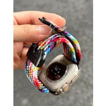 Geflochtene Armbänder für Apple Watch Ultra 2 Band 49 mm 46 mm 42 mm 41 45 mm 44 mm Nylon-Sport-Correa-Armband iWatch Serie 9 8 SE 5 6 7 10