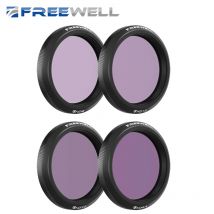 Freewell nd filterset für dji osmo action 5 pro/action 4/ action 3 kamera objektiv filter kit 4er pack nd8 nd16 nd32 nd64 kameras zubehör