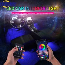 Led Auto Fuß Umgebungs Licht Mit USB Neon Stimmung Beleuchtung Hintergrundbeleuchtung Musik Steuerung App RGB Auto Innen Dekorative Atmosphäre Licht