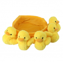 20cm Kawaii Cartoon A Basket of Yellow Ducks Plushie Plush Toy Stuffed Animal Toys Ducks Kids Cute Christmas Birthday Gifts